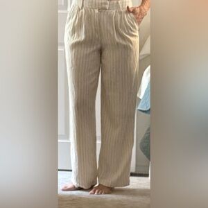 a new day Cream Striped Pants